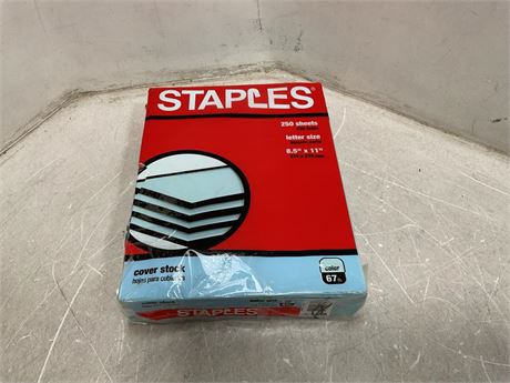 Staples 67 lb. Cover Stock Paper, 8.5" x 11", Ivory, 250 Sheets/Pack