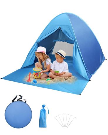 Beach Tent, Beach Shade for 2-3 Person with UPF 50+ UV Protection, Beach Tent