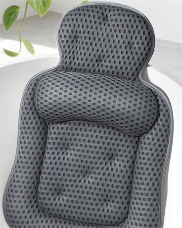 Bath Pillows for Tub, Cozy Bathtub Cushion for Head and Neck with Soft 5D Mesh