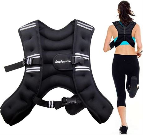 Weighted Vest, 3kg/5kg Weight Vest with Reflective Stripe for Training Workout,