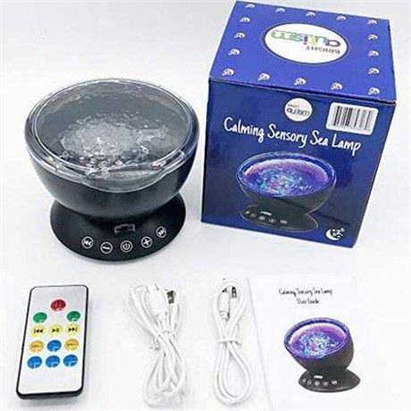 Bright Autism Calming Sensory Sea Lamp - Black