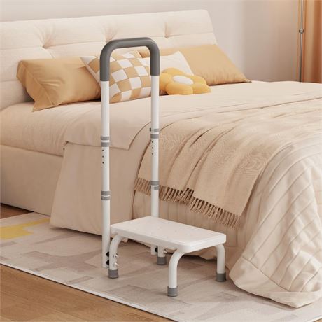 Step Stool with Handle for Ederly and Non-Skid Platform, Height Adjustable
