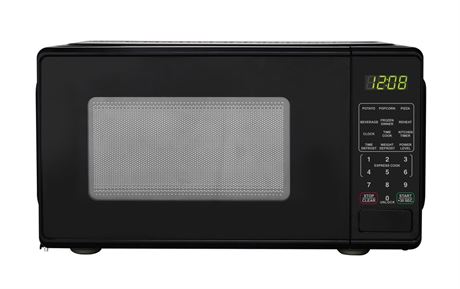 Mainstays 0.7 Cu ft Countertop Microwave Oven, 700 Watts, Black, New