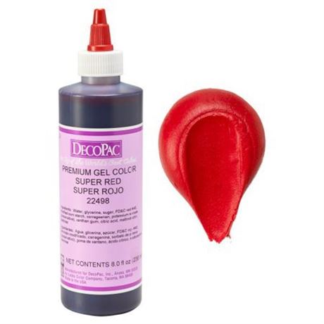 DecoPac Super Red Premium Gel Premium Gel Color