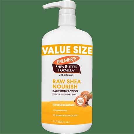 Palmer's Shea Butter Formula Raw Shea Nourishing Body Lotion for Dry Skin, 33.8