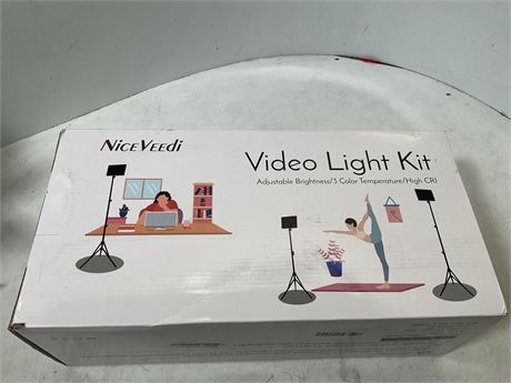 2-Pack Photography Lighting Kit, NiceVeedi 25W LED Video Light Kit, 2900-7000K
