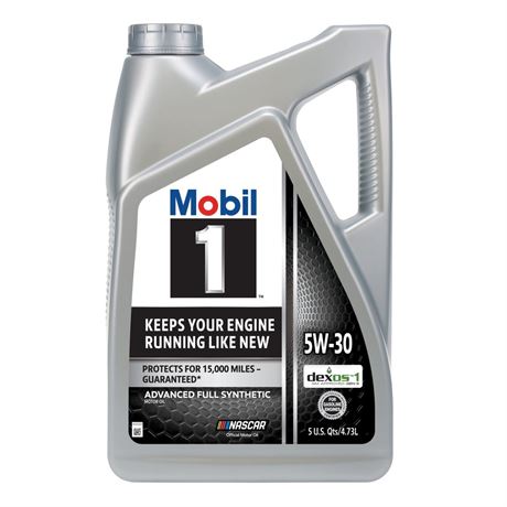 Mobil 1 Advanced Full Synthetic Motor Oil 5W-30, 5 Quart