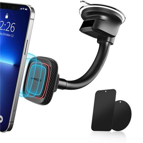 APPS2Car Magnetic Car Phone Holder Mount [6 Strong Magnets], Cell Phone Holder