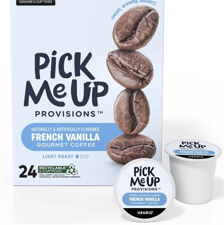 Pick Me Up Provisions™ French Vanilla Coffee Keurig® K-Cup® Pods, Light Roast,