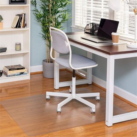 BN-LINK Hardwood Chair Mat, 48" x 36" Clear PVC Office Chair Mat for Hardwood