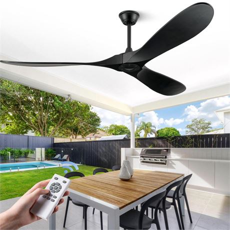 ABZ Ceiling Fans Without Lights - 72 Inch Modern Ceiling Fans no Lights with