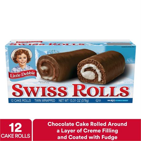 Snack Cakes, Little Debbie Family Pack Swiss Cake Rolls 2 Boxes