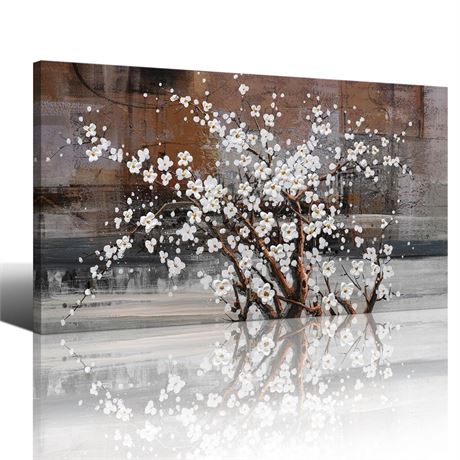 Pogusmavi Large Plum Blossom Modern Wall Decor - Captivating Canvas Paintings