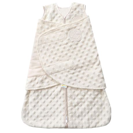 HALO Sleepsack Swaddle, Plushy Dot Velboa, Cream, Newborn, Unisex, 0-3 Months