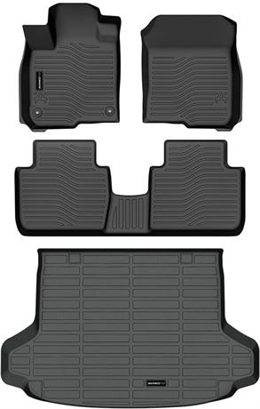 AUXKO ALL WEATHER FLOOR MATS FITS FOR HONDA HR-V 2023 TPE RUBBER LINERS ALL