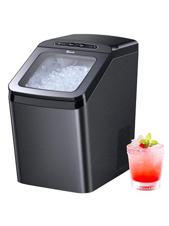Wamife Nugget Ice Maker Countertop, Pebble Ice Maker Machine, 30lbs/Day,