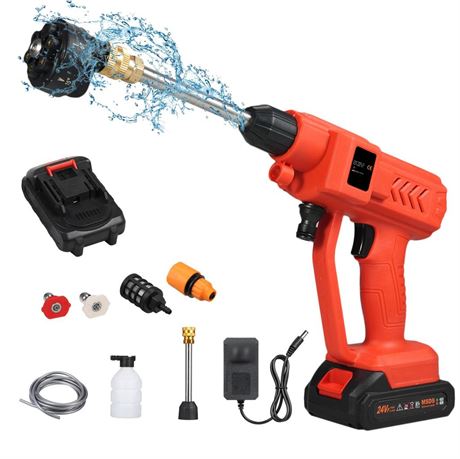 Cordless Power Washer 300W High Power Washer Hine with 6in1 Spray Reable