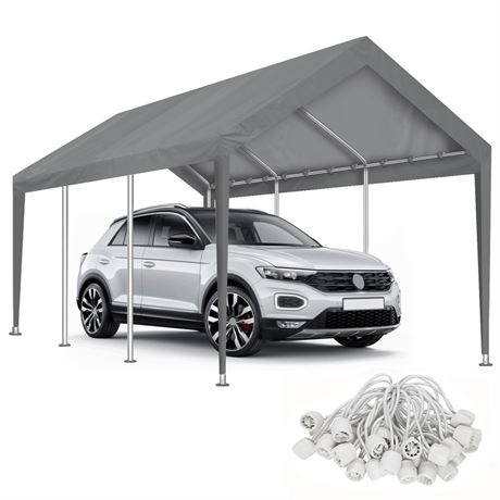 Carport Canopy 10'x20' Replacement Cover, Waterproof & UV Protected Garage Top