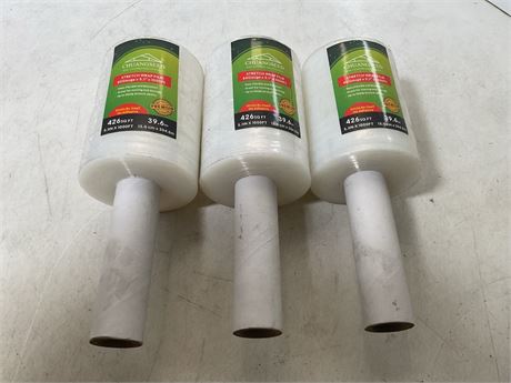 4-Pack Industrial Mini Clear Stretch Wrap Film 80 Gauge 5.1" 1000ft for Pallet