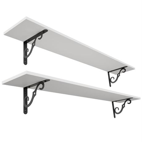 Floating Shelves, Long Wall Shelves Set of 2, 47.3 Inch Wall Mounted Shelves