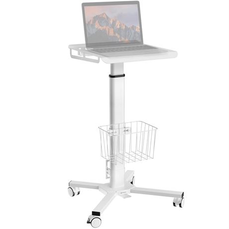 ONKRON Mobile Laptop Cart on Wheels with Load up to 17.6 lbs, Rolling Side