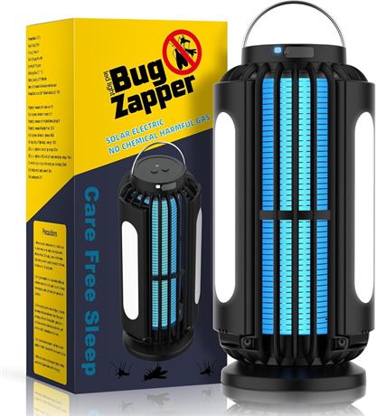 OFFSITE Bug Zapper Outdoor, Solar Bug Zapper with 3 Solar Panels, 3600mAh Bug