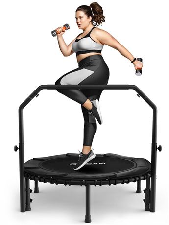 BCAN 450/550 LBS Foldable Mini Trampoline, 40"/48" Fitness Trampoline with