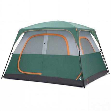 EDX 6 Person Waterproof & Windproof Family Camping Tent with Large Interior,