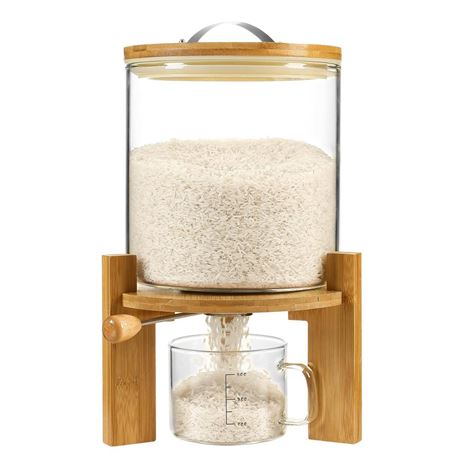 Rice Dispenser, Rice Storage Container：Flour and Cereal Container with Airtight