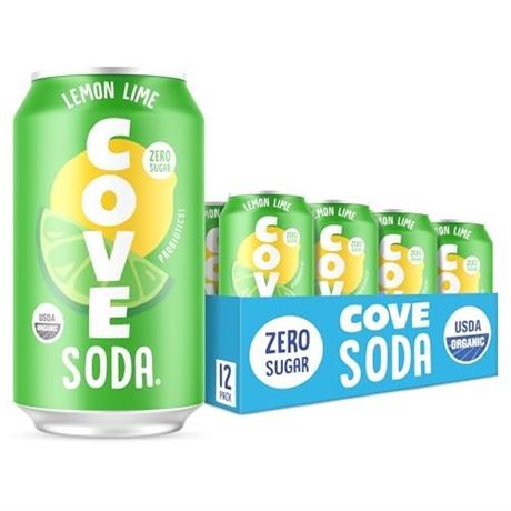 Cove Probiotic Soda, Zero Sugar Better-for-You Alternative - Refreshing,