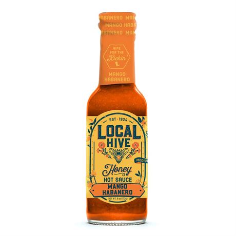 Local Hive Honey Hot Sauce, Mango Habanero, 6 oz