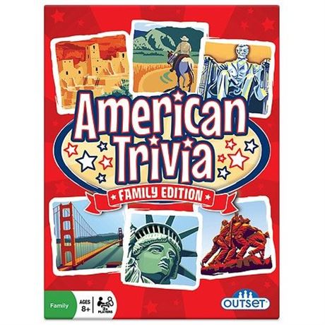 Outset Media Trivia Game - American Trivia Family Edition - the America Themed