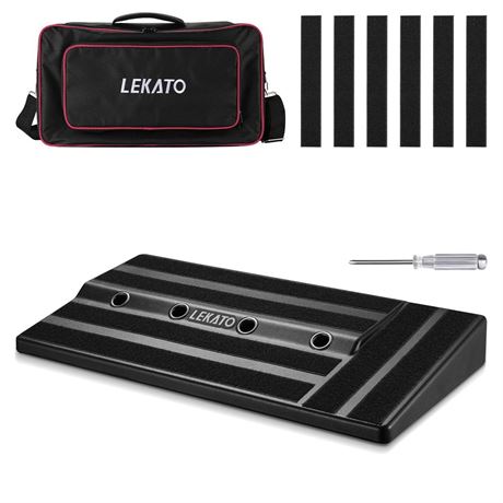 Guitar Pedal Board, LEKATO Pedal Board 20"x10"x2.4", Guitar Pedal Case with