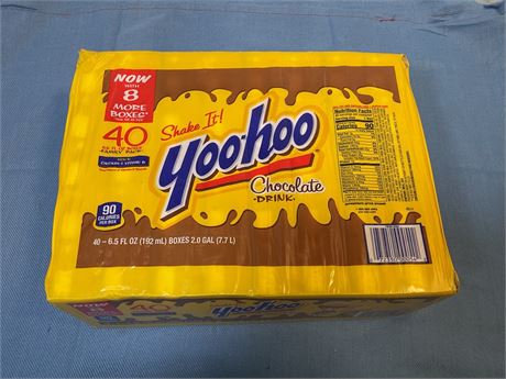 Yoo-hoo Chocolate Drink Boxes, Chocolate, 6.5 Oz Box, 40/Carton 072350000542 -