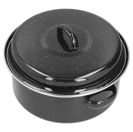 Roasting Pan with Lid, Oval Roaster Enamel Nt Heating Covered Roaster Pans for