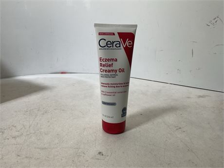 CeraVe Eczema Relief Creamy Body Oil for Itchy Dry Skin with Colloidal Oatmeal,