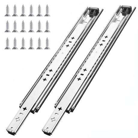 1 Pair 32 Inch 260 Lb Capacity Heavy Duty Drawer Slides with Screws,Side Mount