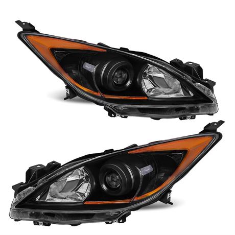 Headlight Assembly Compatible With 2010 2011 2012 2013 Mazda 3 10 11 12 13