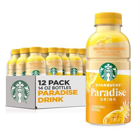 Starbucks Paradise Drink Pineapple Passionfruit with Coconut Milk, 14 fl oz, 12