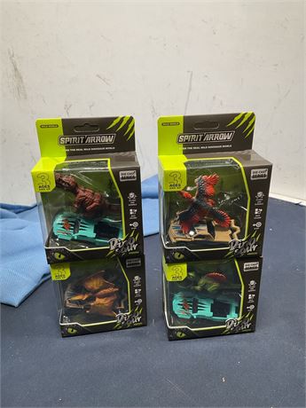 DINOBROS Dinosaur Toy Pull Back Cars 4 Pack Dino Toys for 3 Year Old Boys Girls