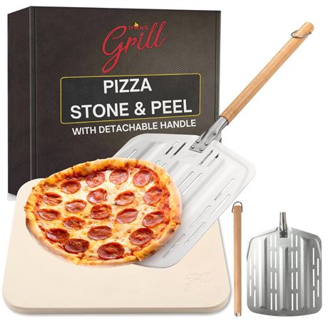 Hans Grill Pizza Stone PRO XL Baking Stone For Pizzas use in Oven, Grill or BBQ