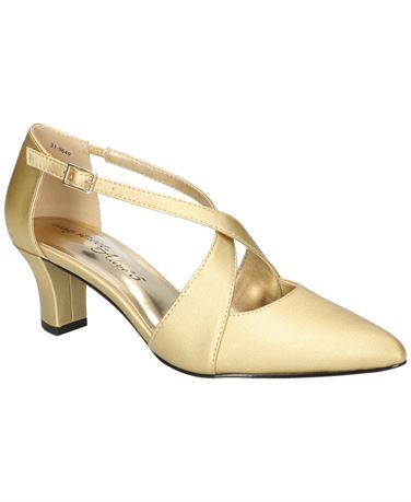 Easy Street Elegance - Womens 7.5 Gold Pump W2