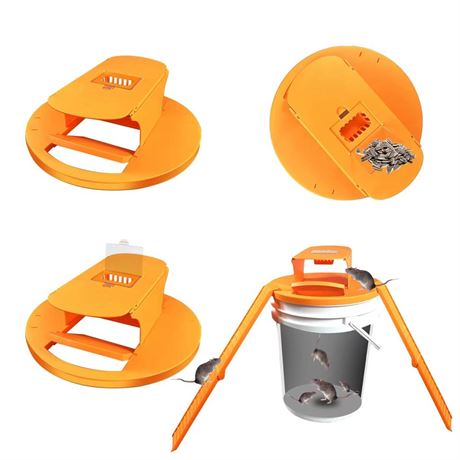 Mouse Traps for Home: 2 Pack Mouse Trap Bucket Lid with Upgrade Clear Bait Box,