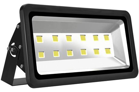 600W Outdoor LED Flood Light, 60000lm Super Bright, 6000k Daylight White, IP66