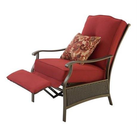 OFFSITE LOCATION Better Homes and Gardens Providence Outdoor Recliner  Red