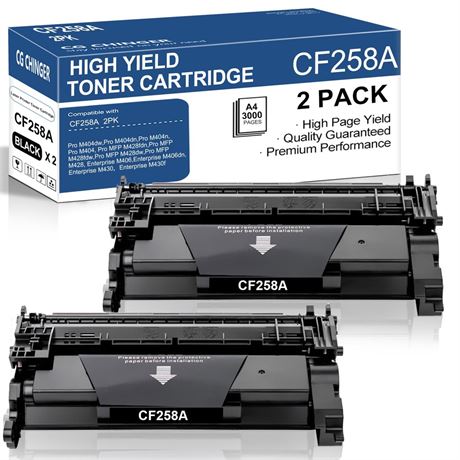 CHINGER 58A Toner Cartridge Replacement for HP 58A CF258A CF258X for HP