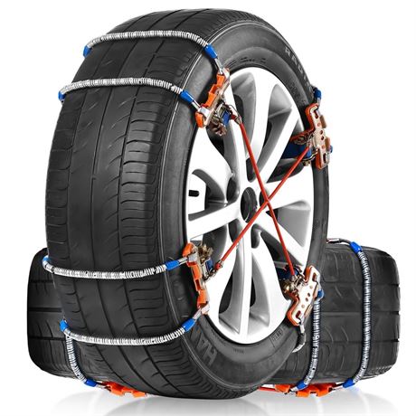 Snow Chains, Tire Chains for SUV Car Pickup Trucks, Universal Adjustable