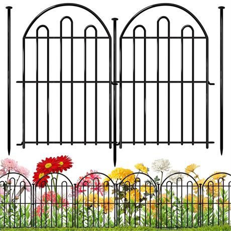 32 Pack Decorative Garden Fence, 26in x 34.6ft Arched No Dig Animal Barrier