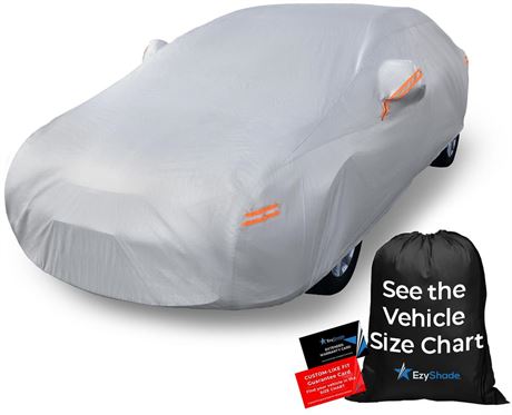 EzyShade 10-Layer Car Cover Waterproof All Weather - See Vehicle Size-Chart -