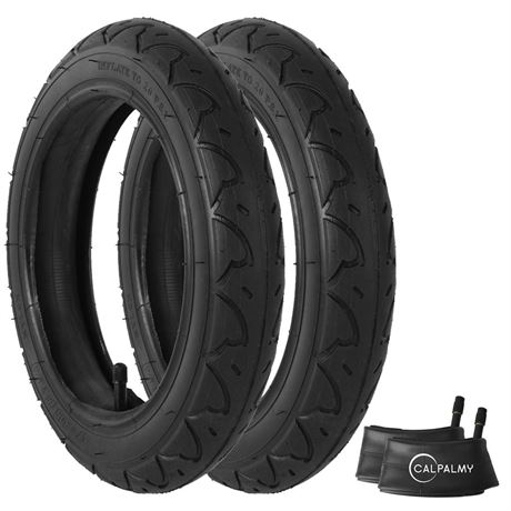 CALPALMY 16" x 1.75/2.15 Back Wheel Replacement Tire and Tube for Baby